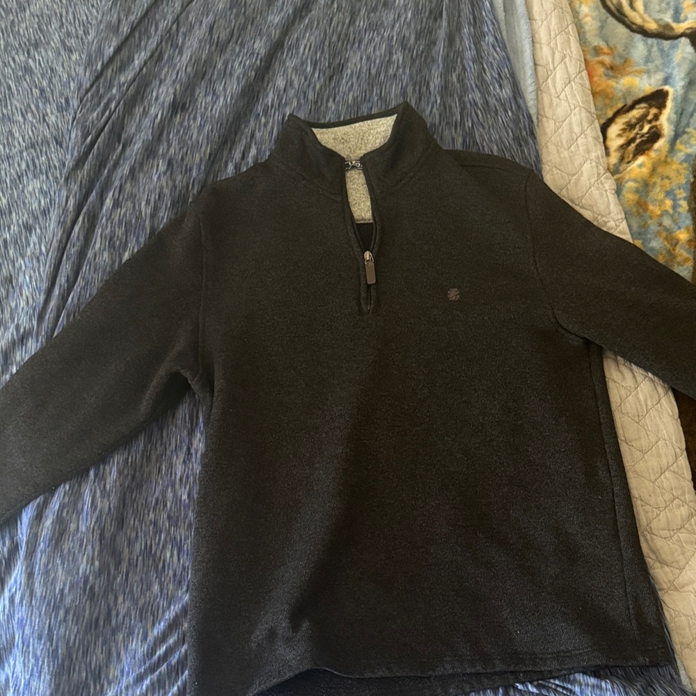 Izod Men's Black Zip-Up Sweater